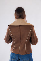 Giacca chiodo eco montone