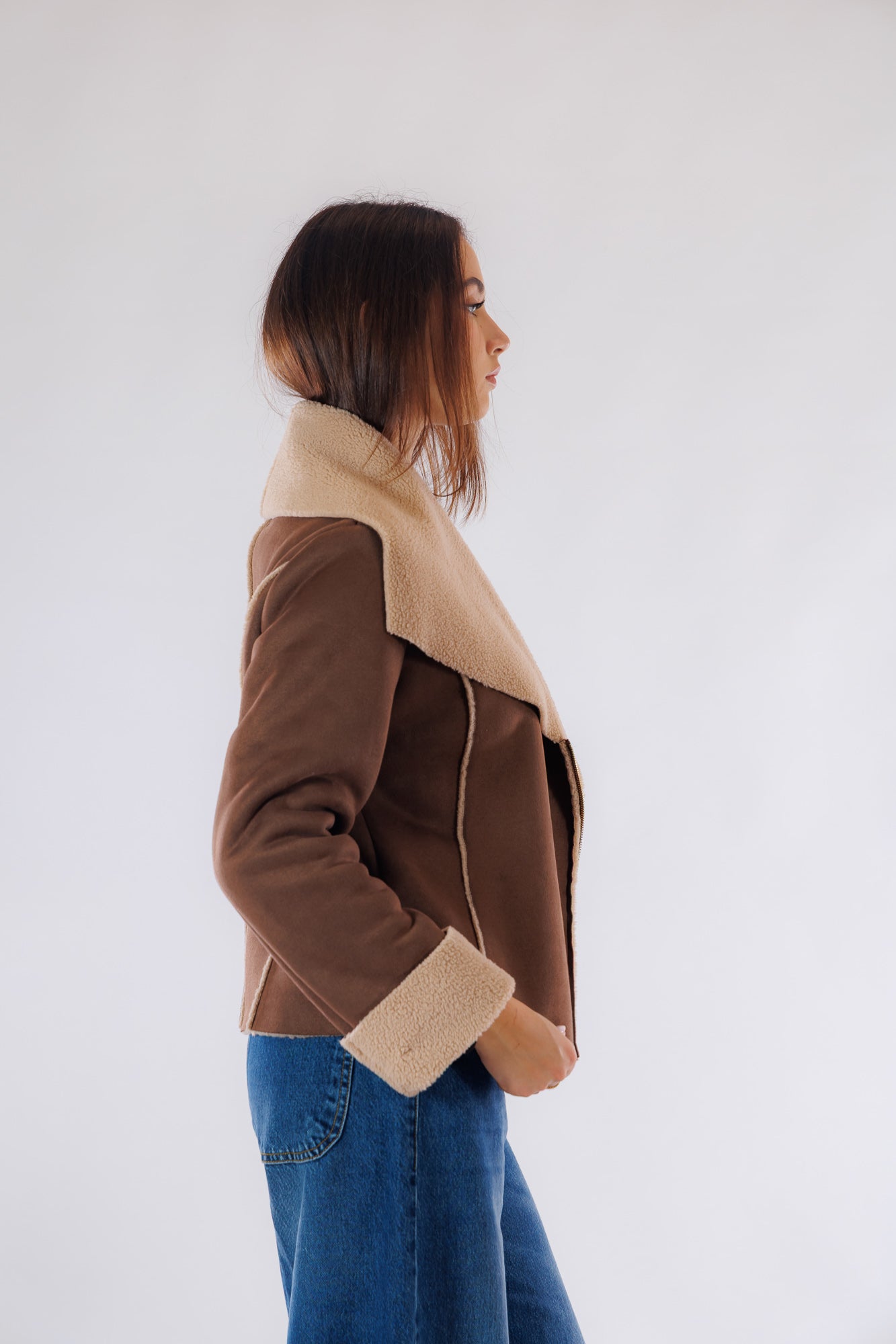 Giacca chiodo eco montone