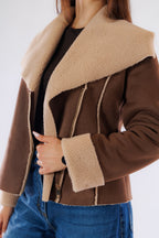 Giacca chiodo eco montone