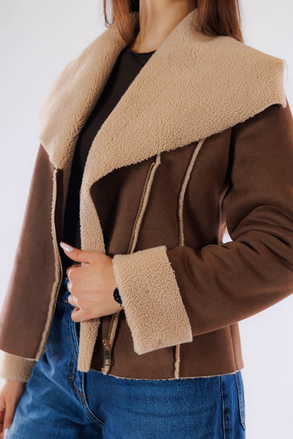 Giacca chiodo eco montone