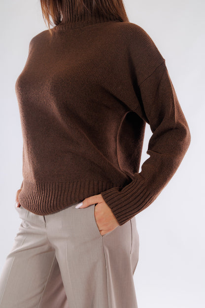 Maglia collo in piedi over