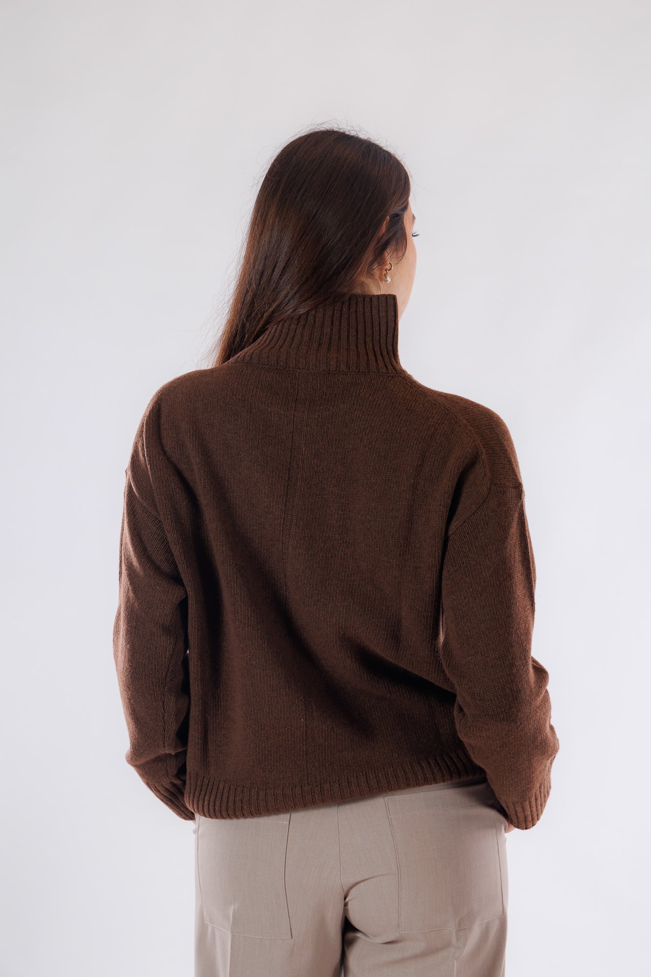 Maglia collo in piedi over