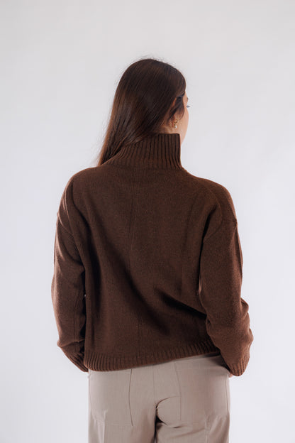 Maglia collo in piedi over