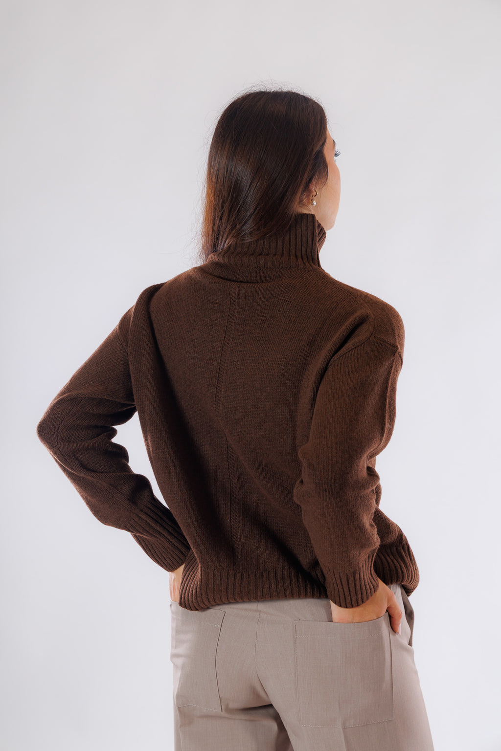 Maglia collo in piedi over