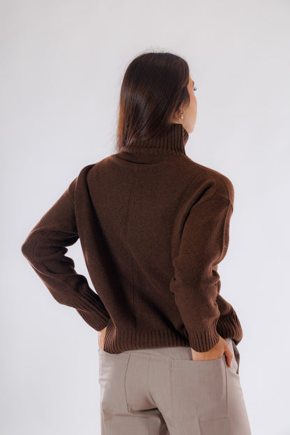 Maglia collo in piedi over