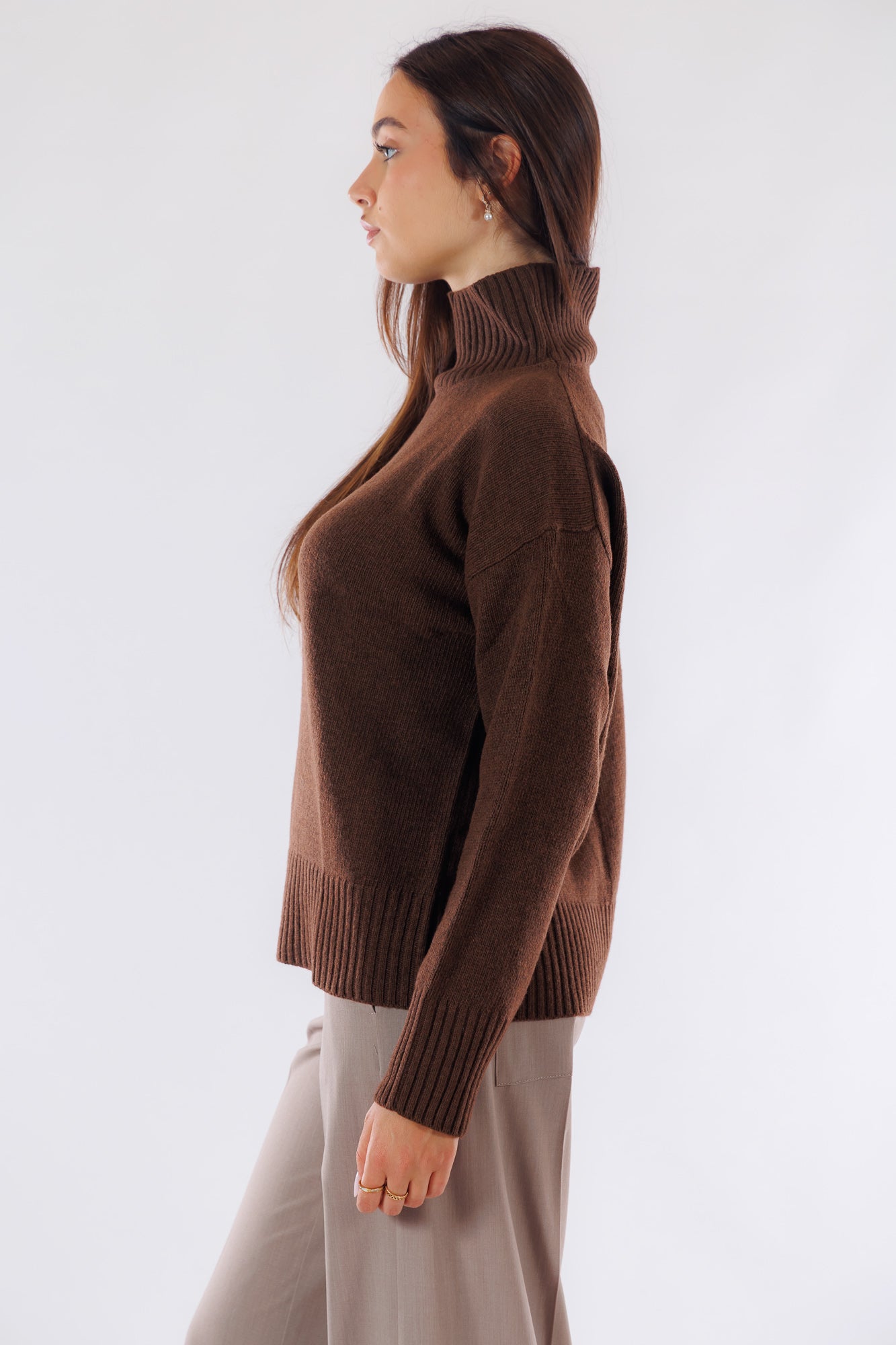 Maglia collo in piedi over