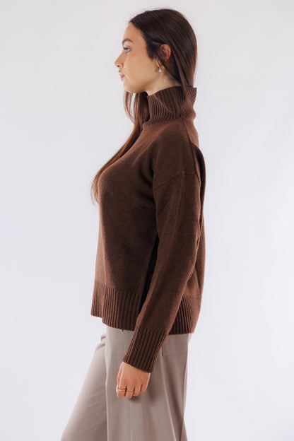 Maglia collo in piedi over