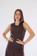 Top micro paillettes