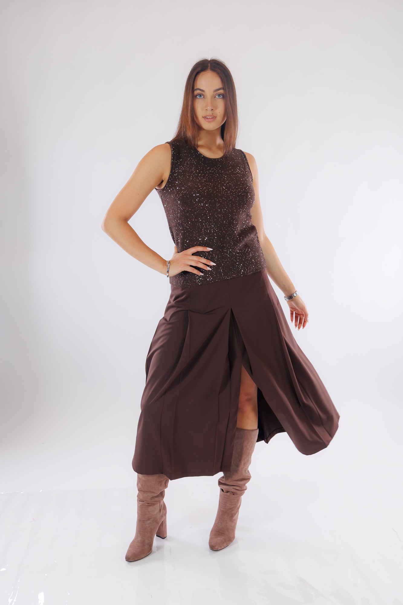 Top micro paillettes