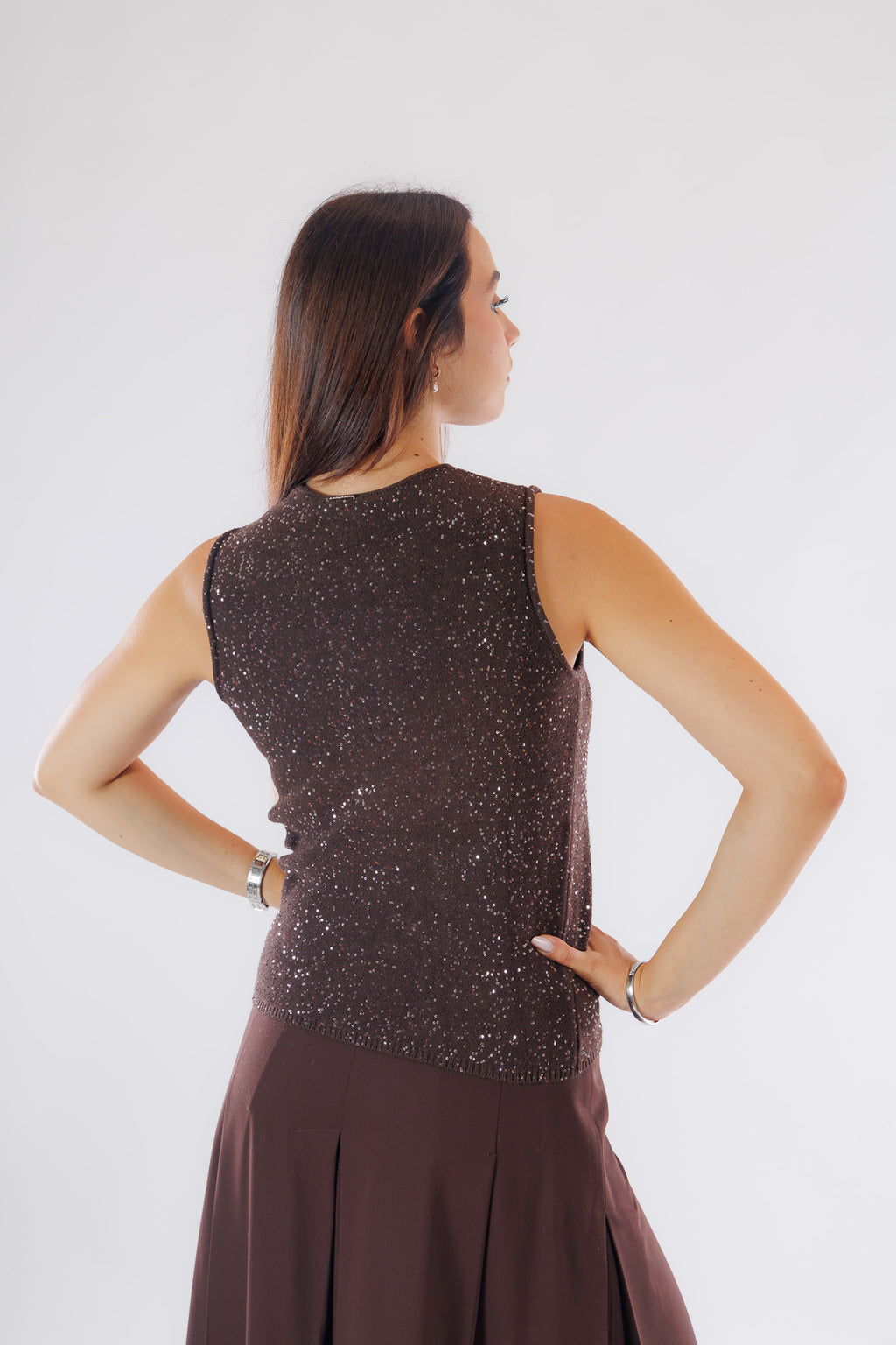 Top micro paillettes
