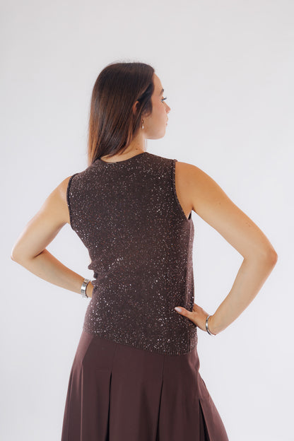 Top micro paillettes