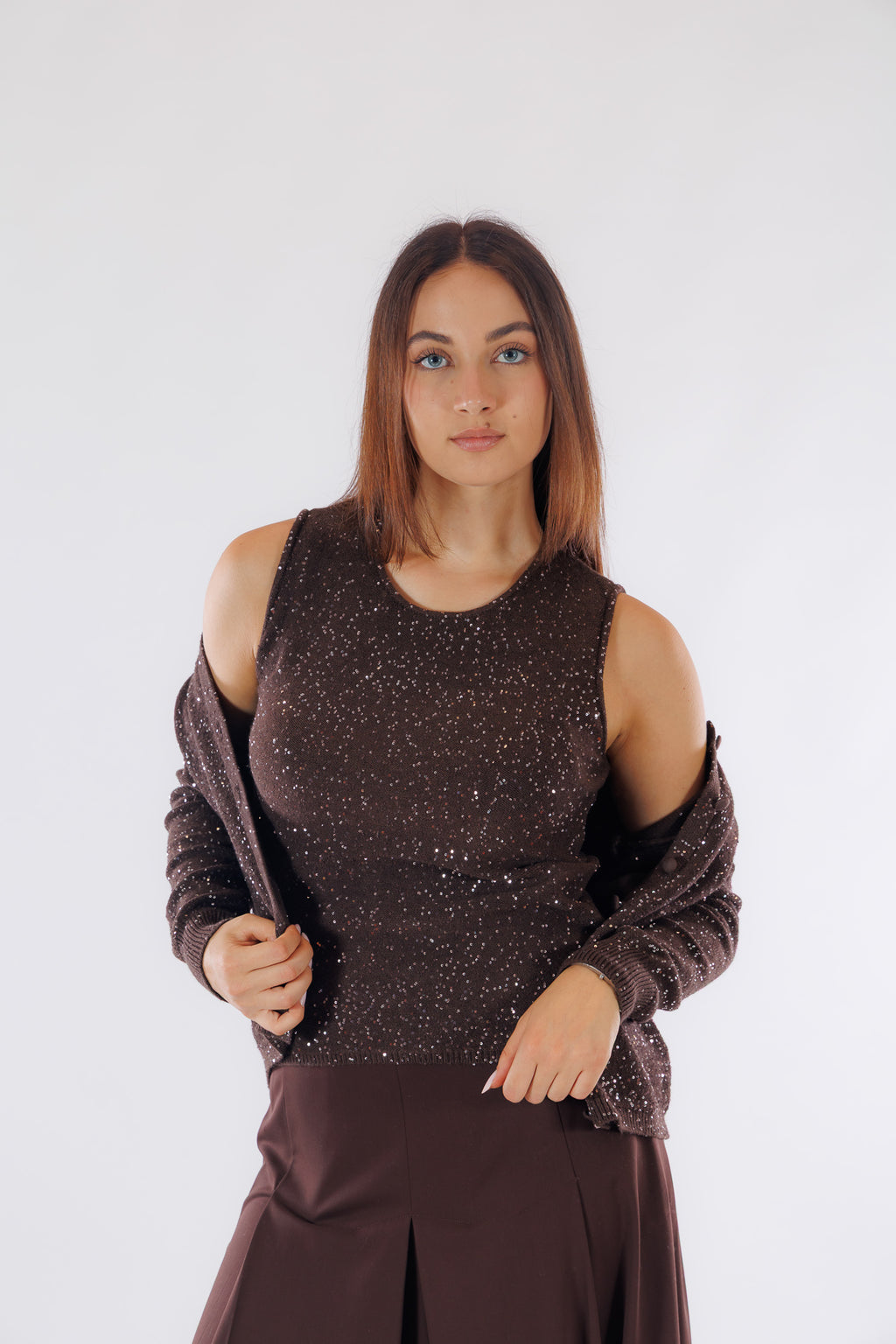 Top micro paillettes