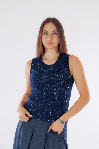 Top micro paillettes