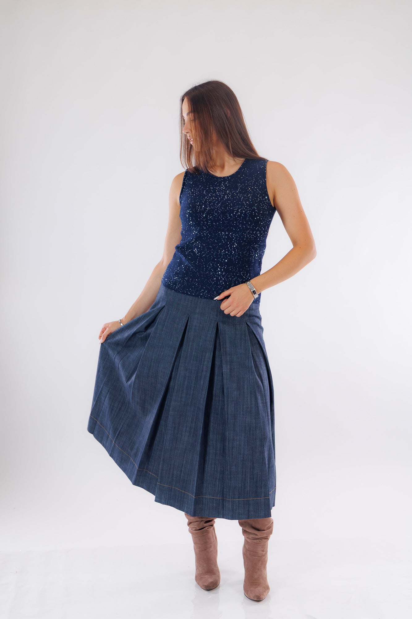 Top micro paillettes