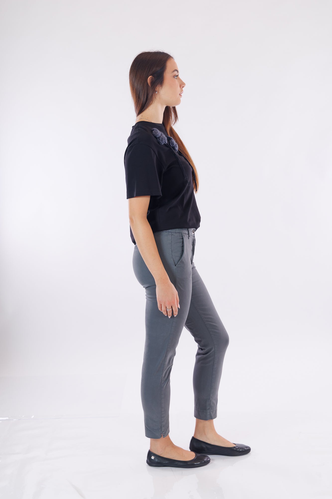 Pantalone chinos elastico laterale