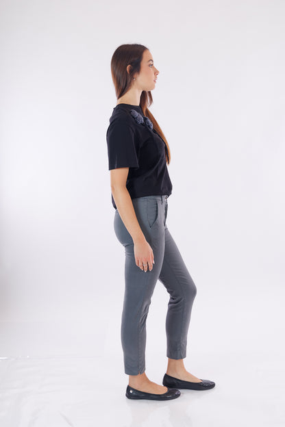 Pantalone chinos elastico laterale