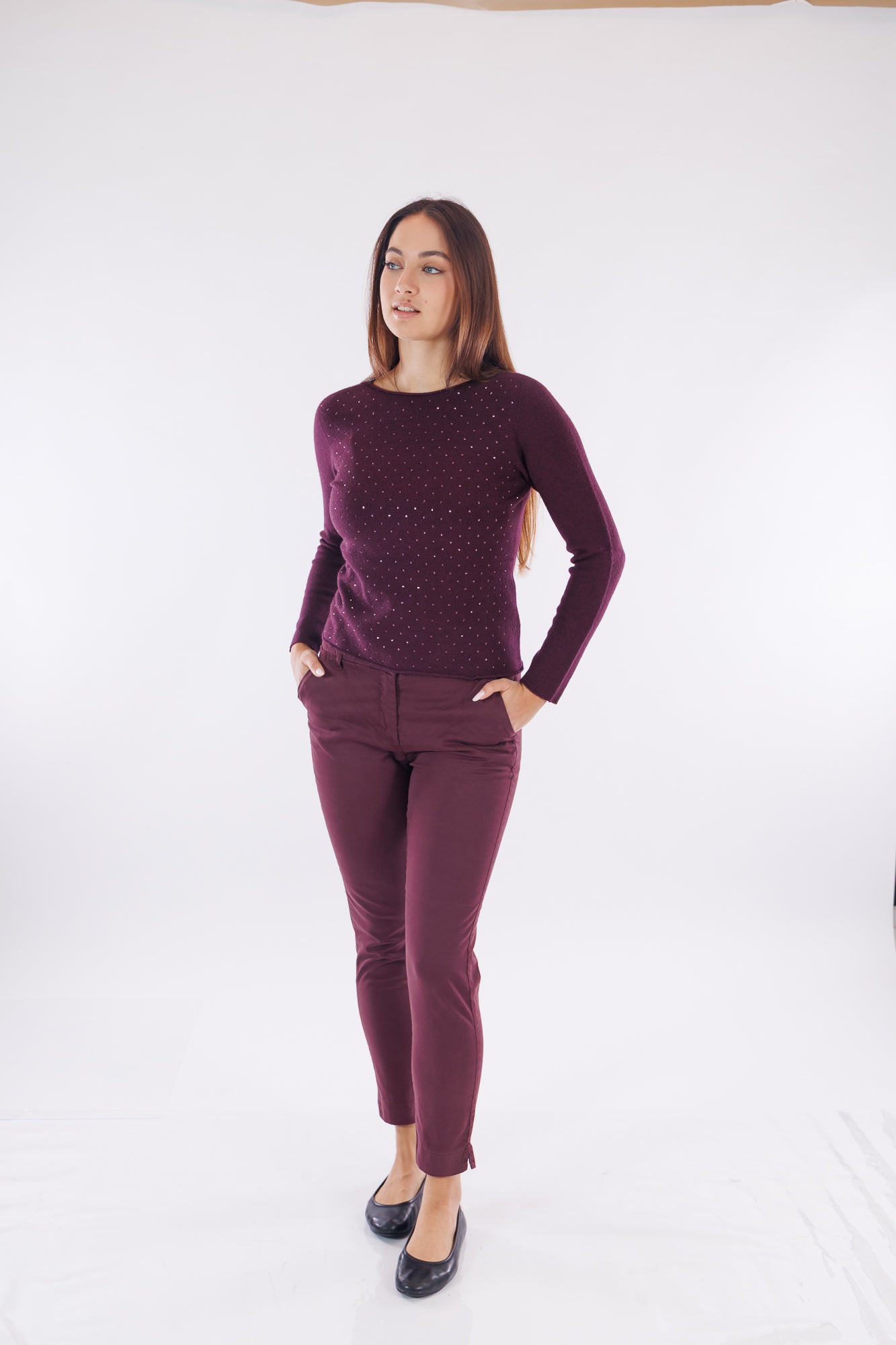 Pantalone chinos elastico laterale