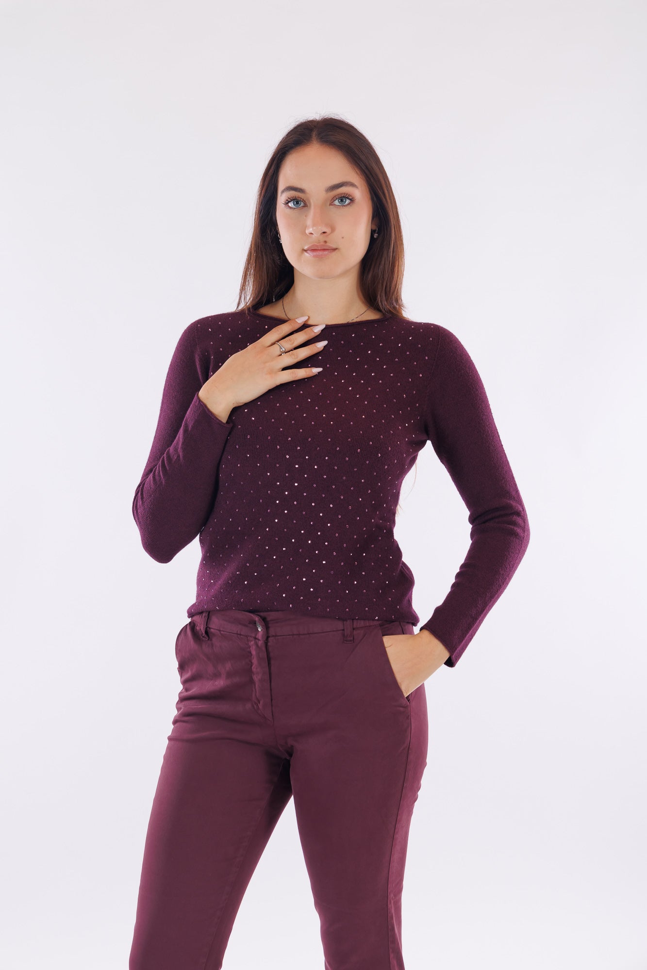 Pantalone chinos elastico laterale