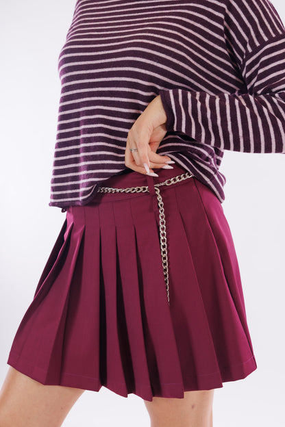 Minigonna pieghe e catena