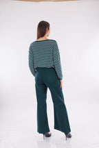 Jeans flare mano pesca