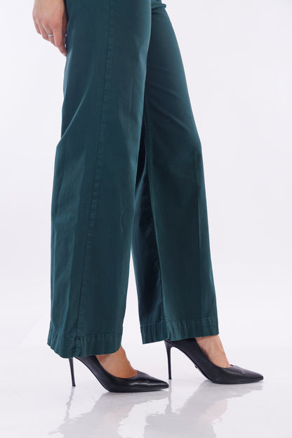 Pantalone flare mano pesca