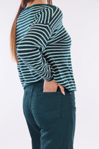 Jeans flare mano pesca