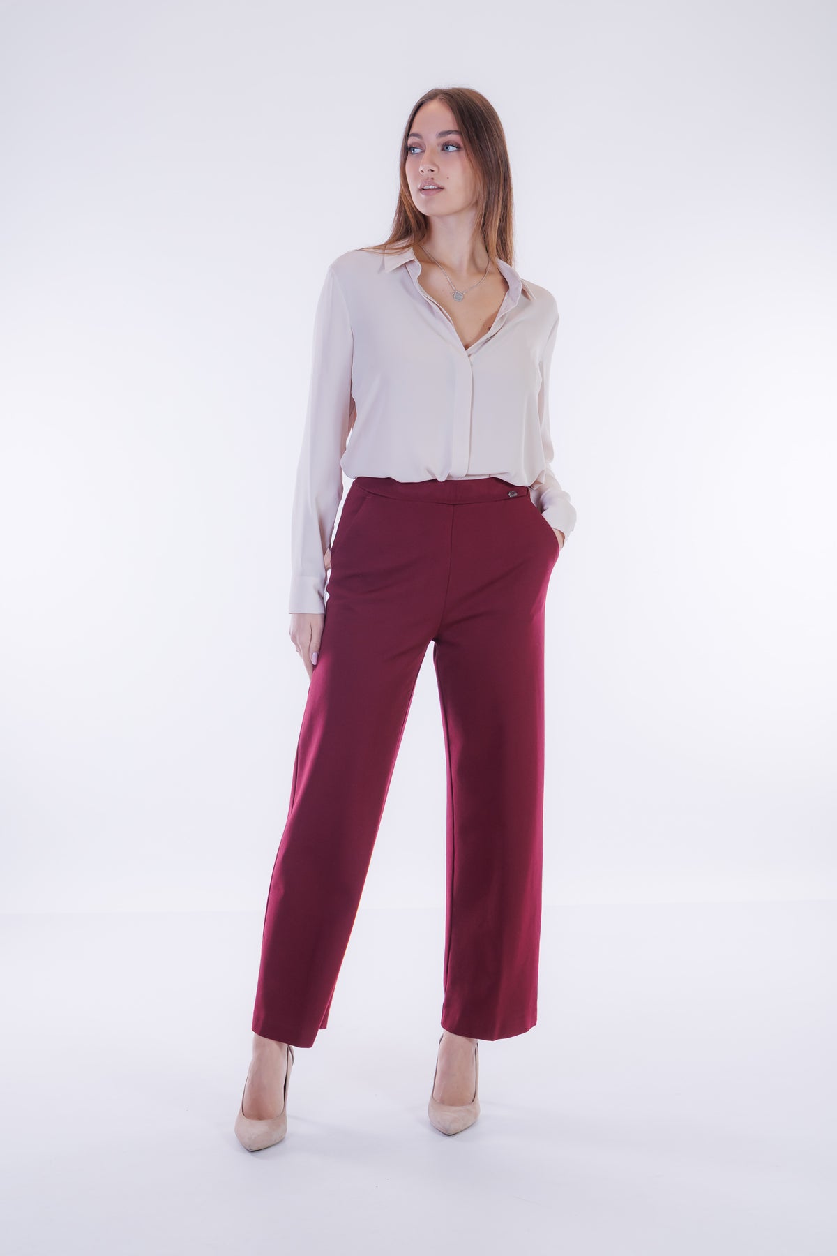 Pantalone cropped punto milano