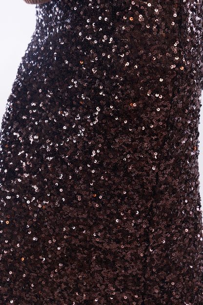 Gonna longuette paillettes