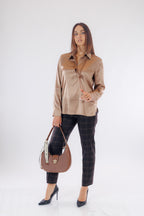 Camicia polo raso stretch