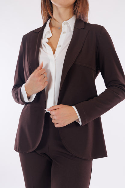 Giacca crêpe taglio a vivo