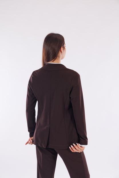 Giacca crêpe taglio a vivo