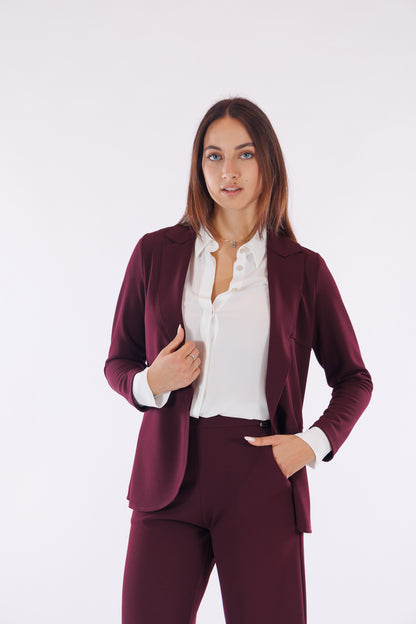 Giacca crêpe taglio a vivo