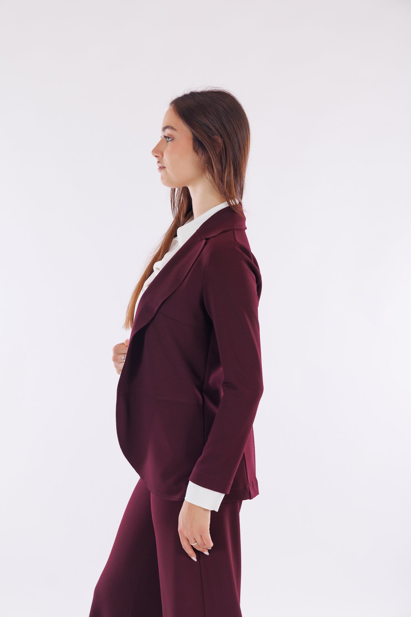 Giacca crêpe taglio a vivo