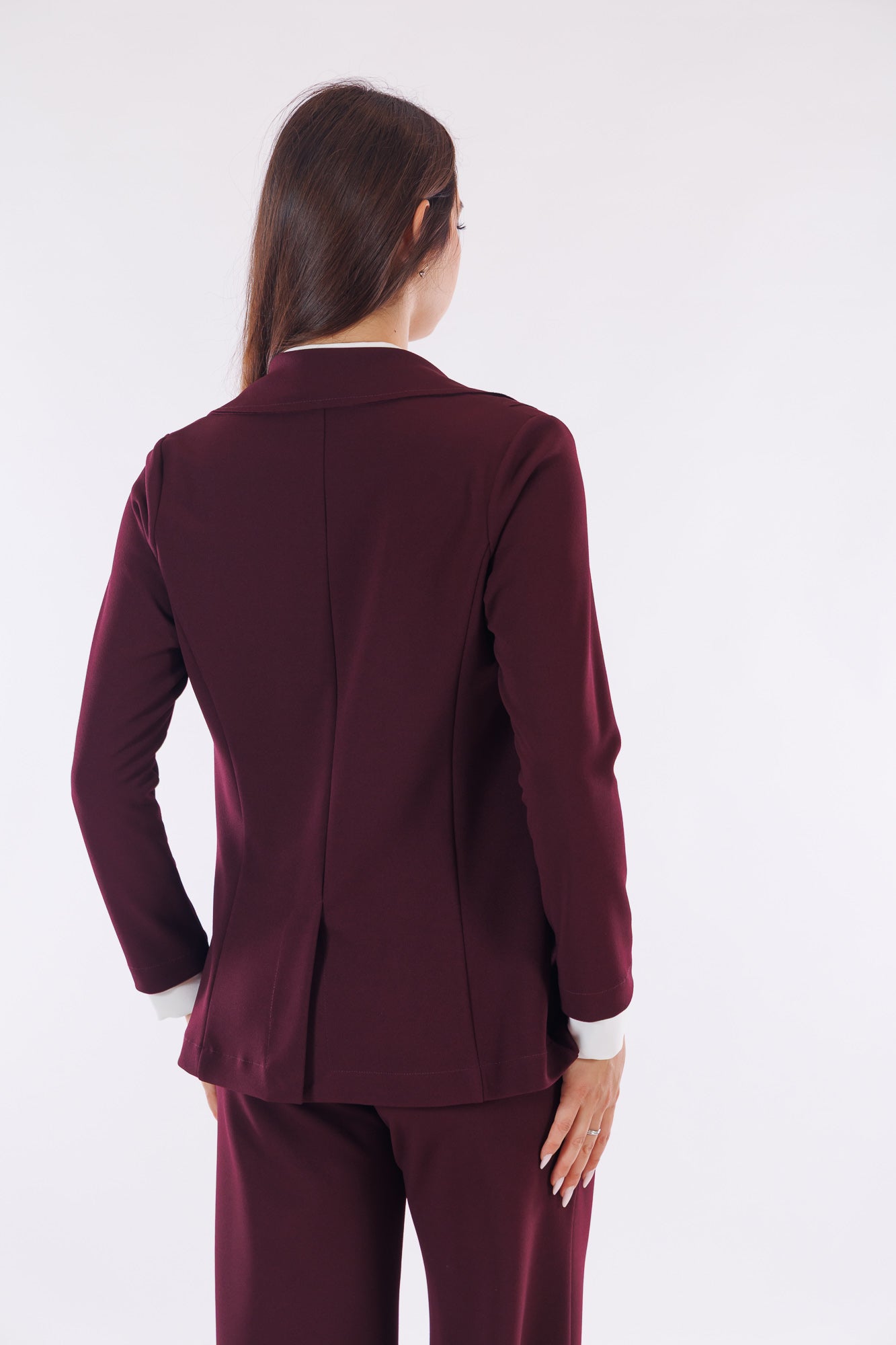 Giacca crêpe taglio a vivo