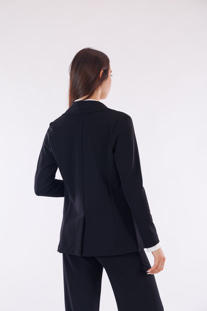 Giacca crêpe taglio a vivo