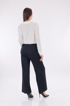 Pantalone ampio gessato