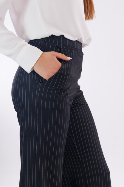 Pantalone ampio gessato