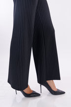 Pantalone ampio gessato