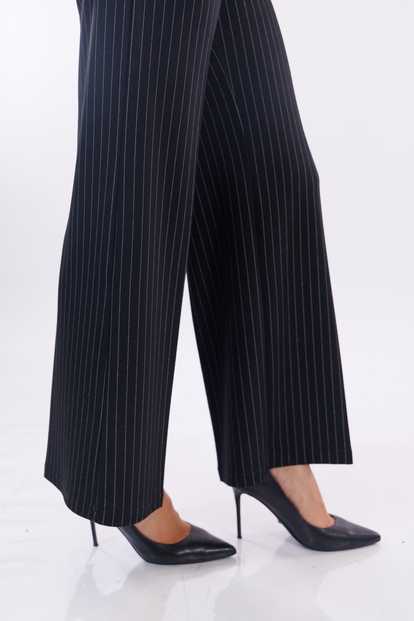 Pantalone ampio gessato
