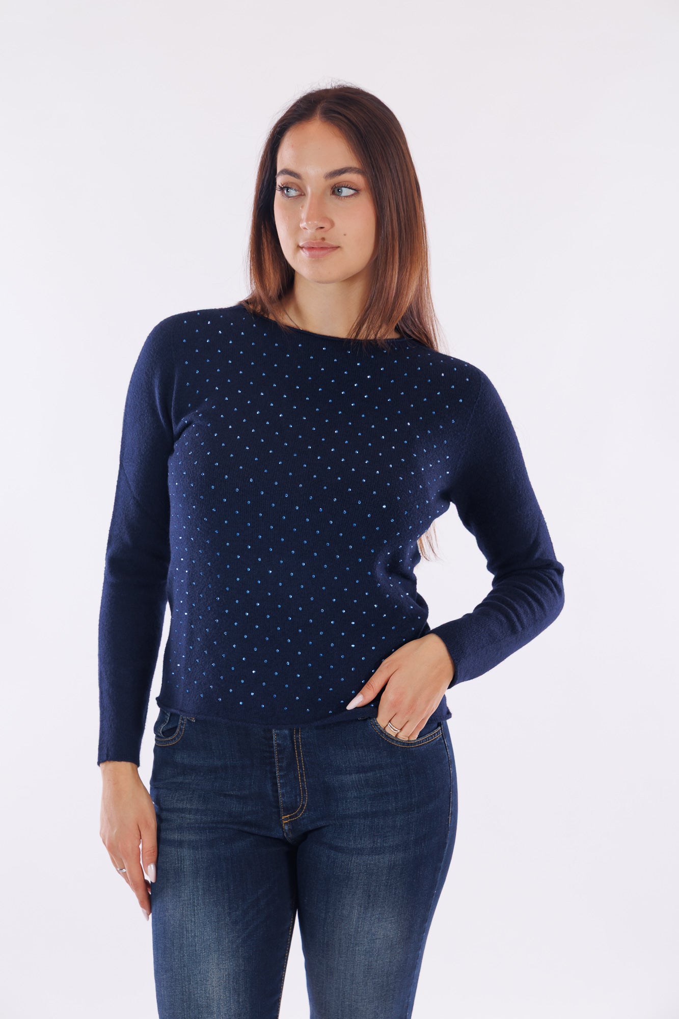 Jeans slim fit frangette