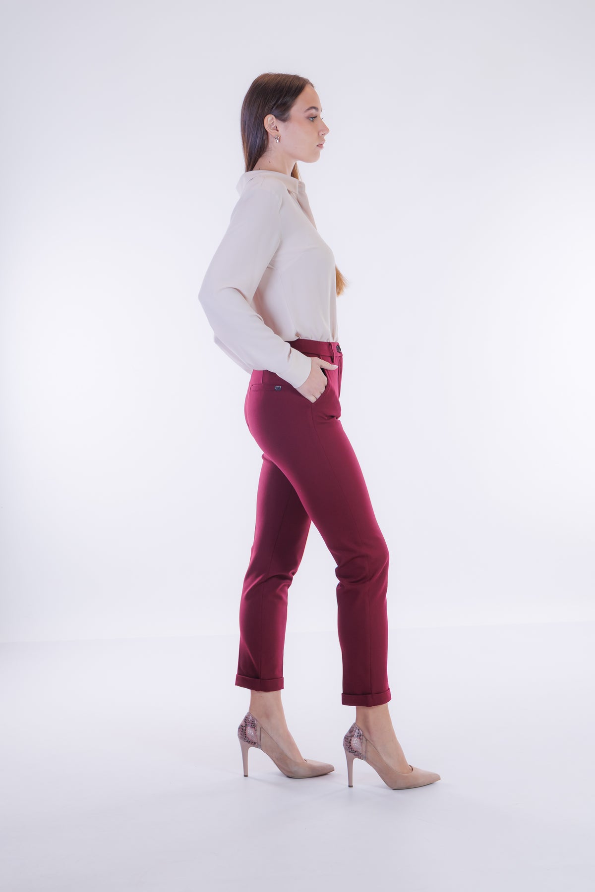 Pantalone chinos risvoltino