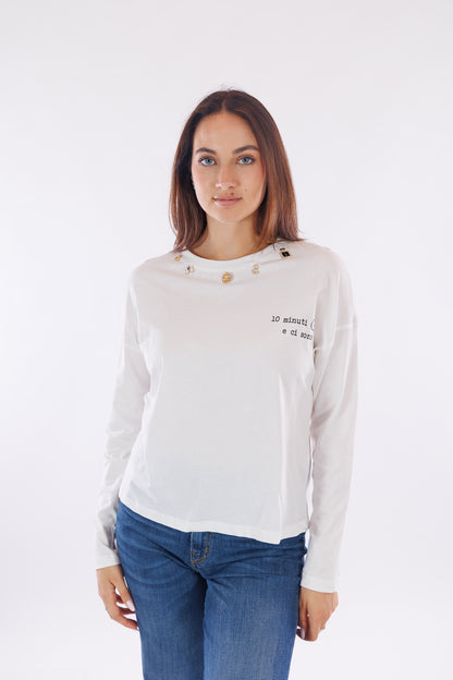 T-shirt charms maniche lunghe