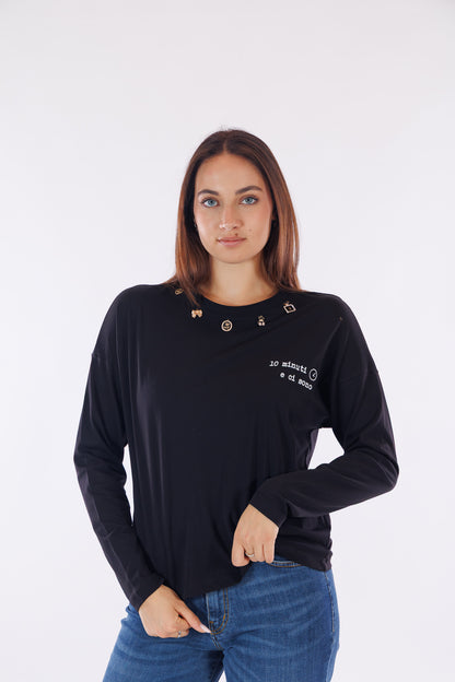 T-shirt charms maniche lunghe