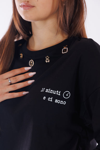 T-shirt charms maniche lunghe