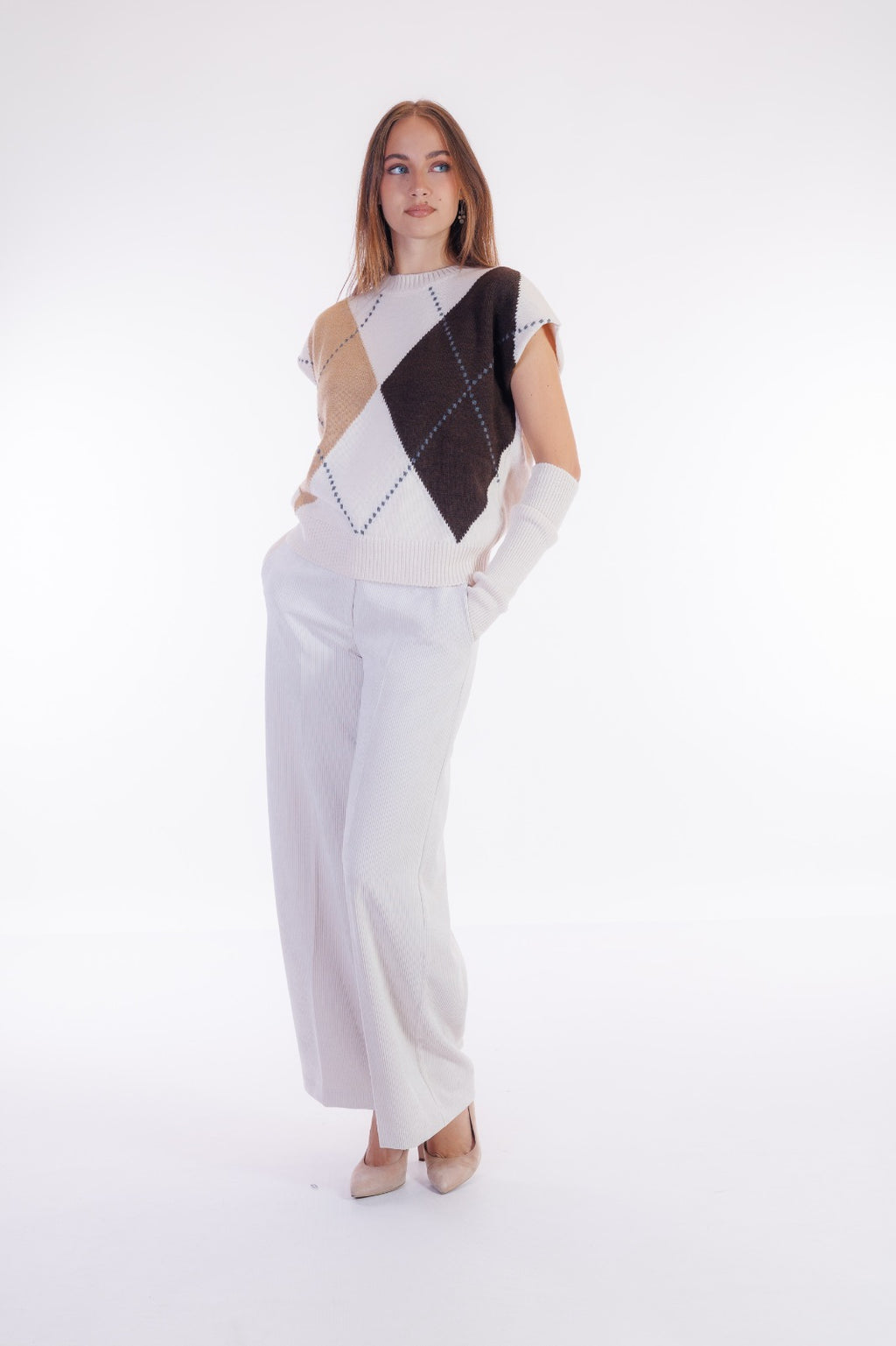 Maxi gilet con manicotti