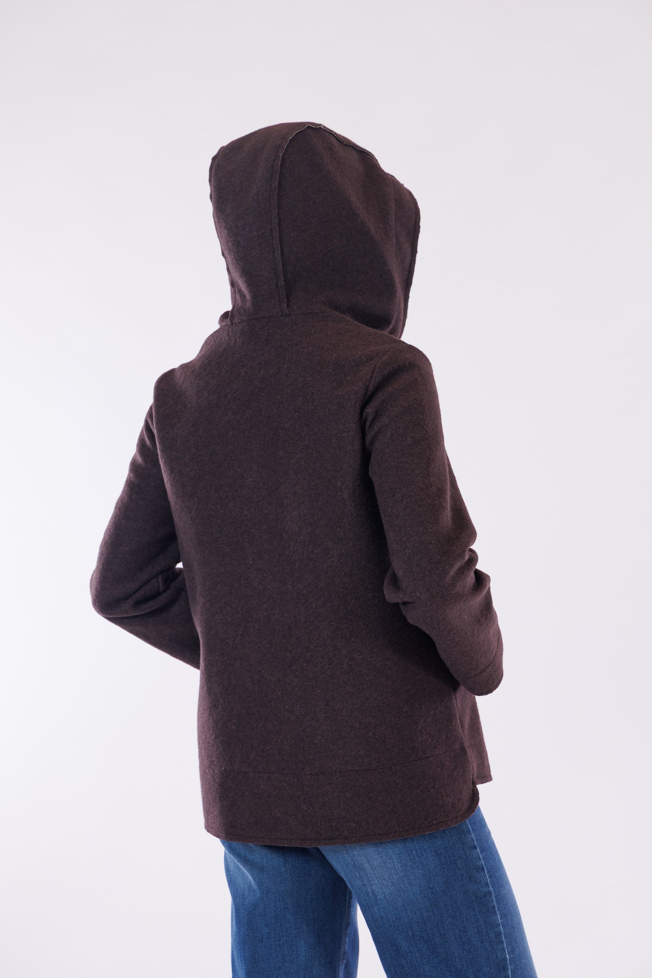 Giacca zip e cappuccio