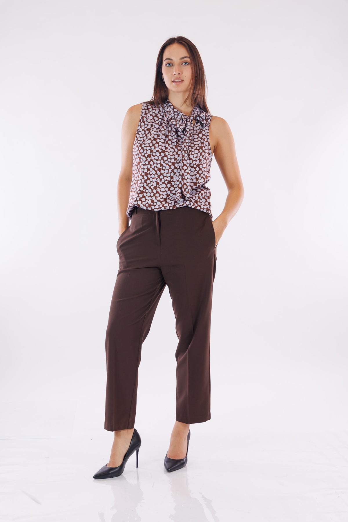 Pantalone sartoriale cropped wide leg