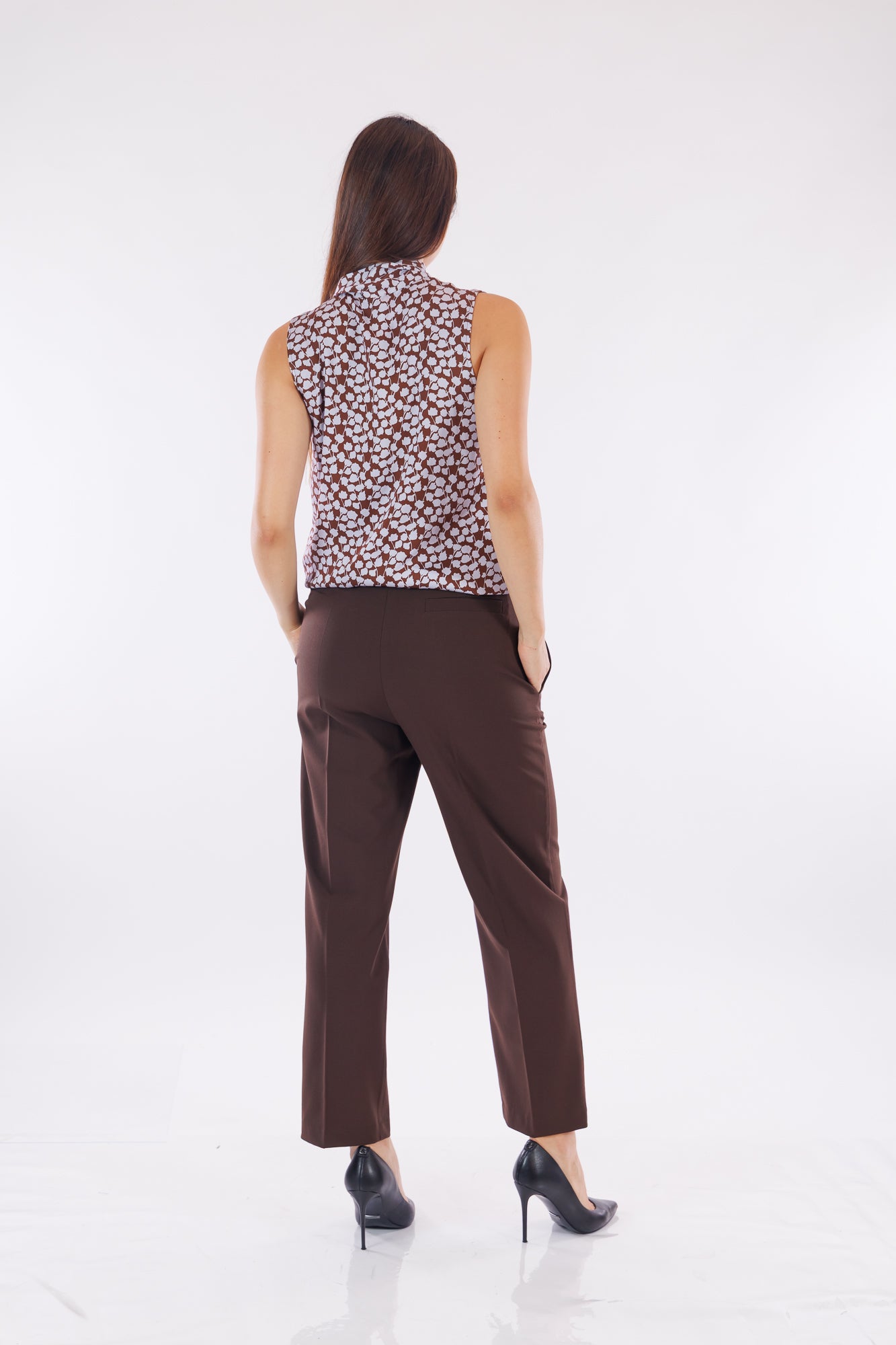 Pantalone sartoriale cropped wide leg