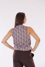 Top fiocco stampa fiorellini