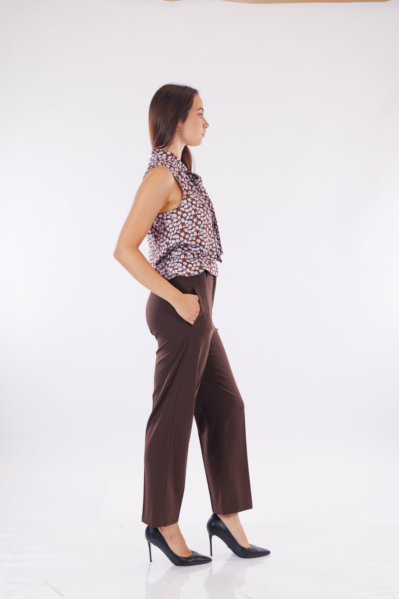 Pantalone sartoriale cropped wide leg